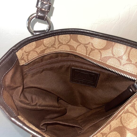 Coach Tan & Brown Signature Tote - F14698 - Picture 5 of 7